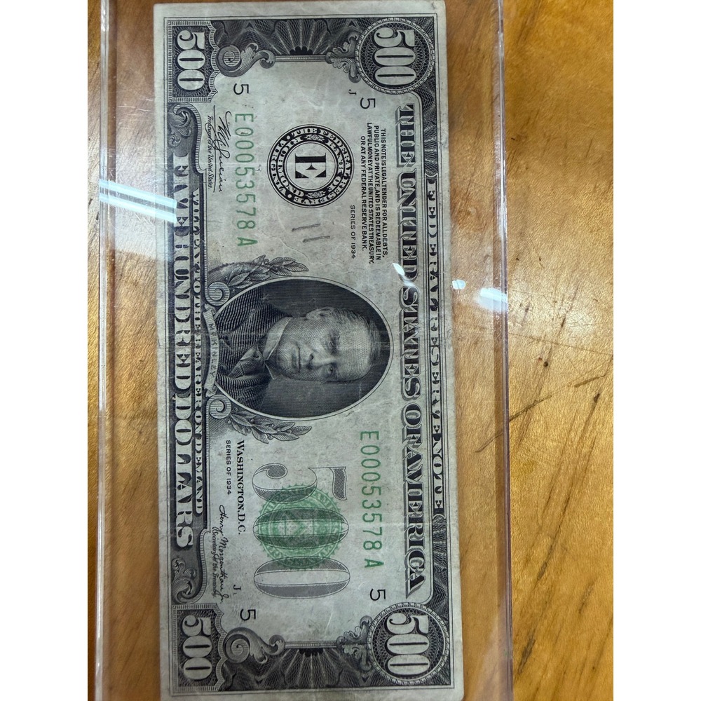 1934 Series $500 Federal Reserve Note Richmond E00053578A William McKinley Bill